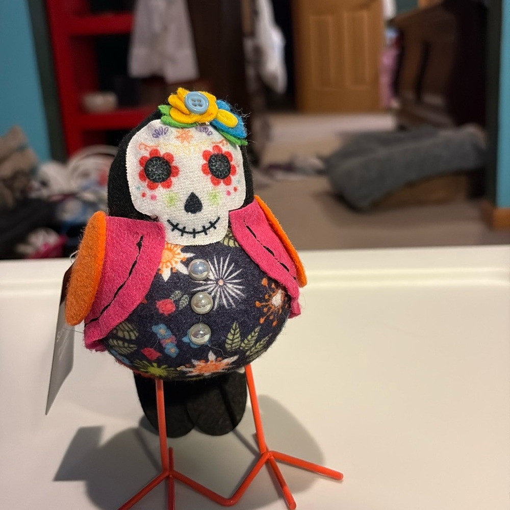 Colorful Day of the Dead Owl Decor